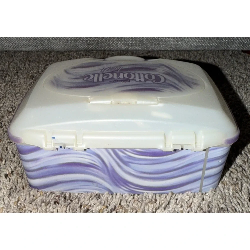 Cottonelle Flushable Wipes Dispenser Hard Container Refillable Tub EMPTY